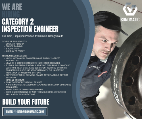 Category 2 Inspection Engineer Job Ad